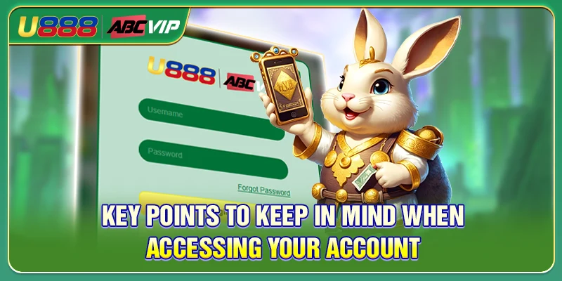Key points to keep in mind when accessing your account
