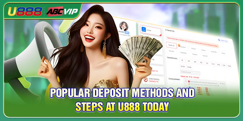 Popular deposit methods and steps at U888 today