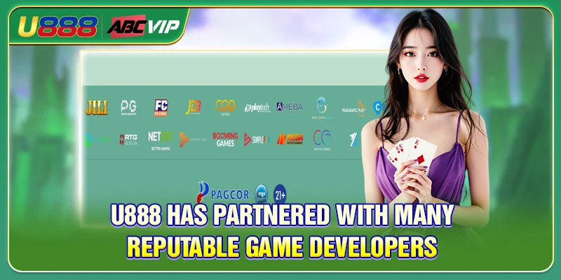 U888 has partnered with many reputable game developers