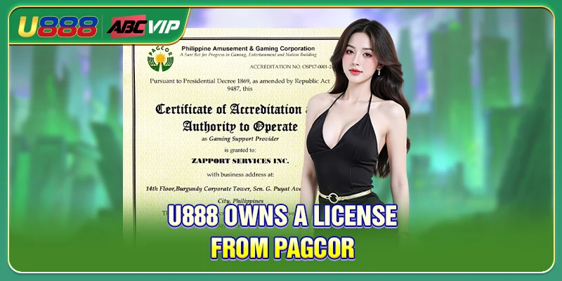 U888 owns a license from PAGCOR